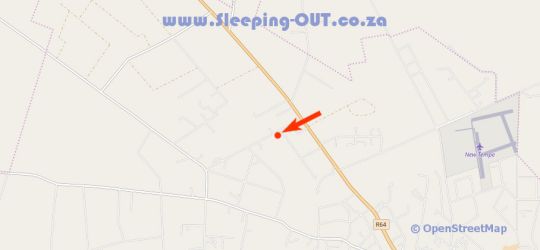 Map Krige Lodge B&B in Bloemfontein  Mangaung  Free State  Suid-Afrika
