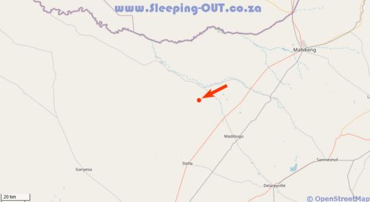 Map Makgoro Lodge in Stella  Bophirima  North West  South Africa