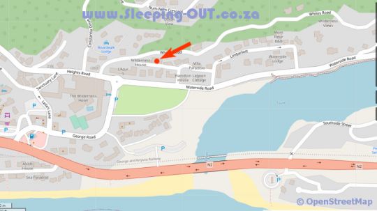 Map IdylWilde in Wilderness  Garden Route  Western Cape  South Africa