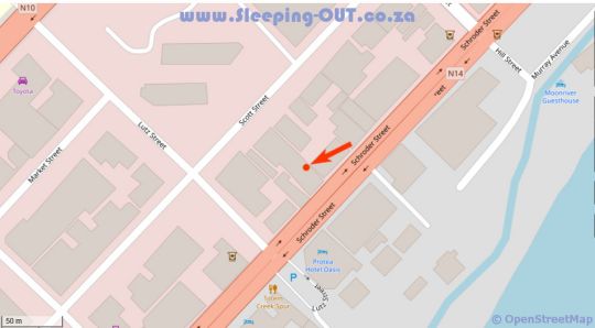 Map The Oasis Hotel in Upington  Green Kalahari  Northern Cape  Südafrika