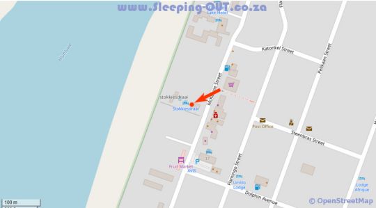 Map Stokkiesdraai in St Lucia  Zululand  KwaZulu Natal  South Africa