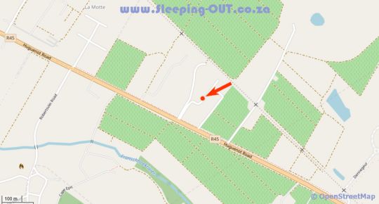 Map The Olive Villa in Franschhoek  Cape Winelands  Western Cape  Afrique du Sud