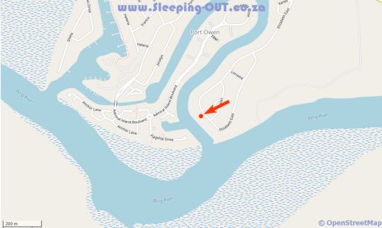 Map Skoenlapper in Port Owen  West Coast (WC)  Western Cape  Suid-Afrika