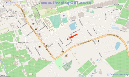 Map Fleur du Soleil Luxury Guesthouse in Franschhoek  Cape Winelands  Western Cape  South Africa