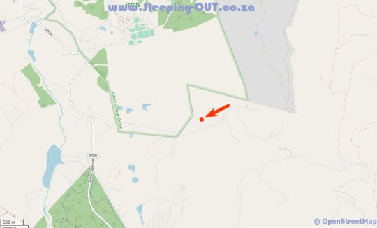 Map The Studio at The Aloes Farm in Hilton  Pietermaritzburg  Midlands  KwaZulu Natal  Zuid-Afrika