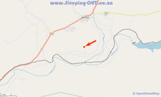 Map The Torthouse in De Rust  Klein Karoo  Western Cape  South Africa