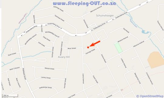 Map The Hills Guest House in Newcastle  Battlefields  KwaZulu Natal  Afrique du Sud