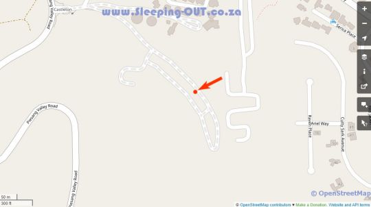 Map Mount Castleton in Plettenberg Bay  Garden Route  Western Cape  South Africa