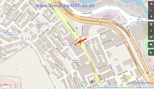 Map Beaumont Cottage 2 in Green Point  Atlantic Seaboard  Cape Town  Western Cape  South Africa