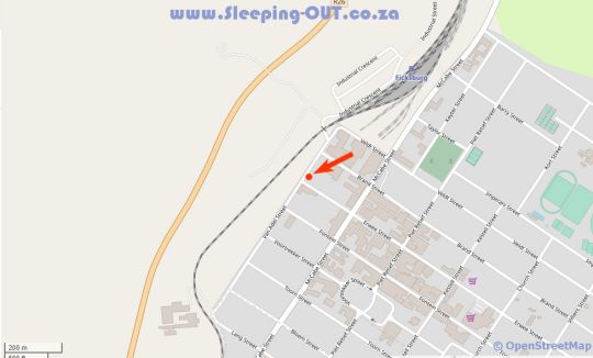 Map The Victoria House in Ficksburg  Thabo Mofutsanyana  Free State  Südafrika