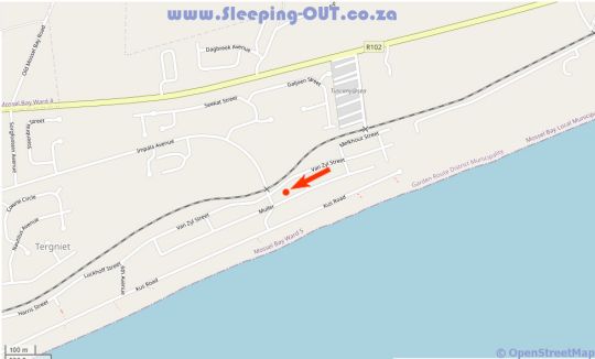 Map Tergniet Beach Villa in Tergniet  Garden Route  Western Cape  Zuid-Afrika