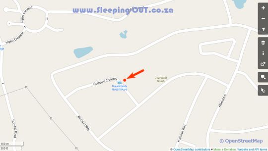 Map Dreamfields Guesthouse in Hazyview  The Panorama  Mpumalanga  Suid-Afrika