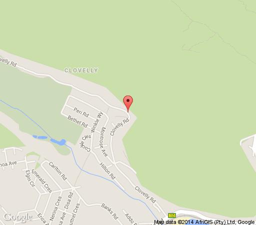 Map Dunvegan Lodge in Clovelly  False Bay  Kaapstad  Western Cape  Suid-Afrika