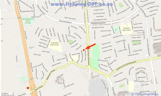 Map Huis Afrika in Vanderbijlpark  Sedibeng District  Gauteng  Südafrika