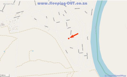 Map Villa de Leeu in Marloth Park  Kruger National Park (MP)  Mpumalanga  Afrique du Sud