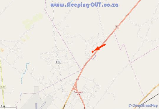 Map Accommodation Far north affordable self-catering in Polokwane  Capricorn  Limpopo  Suid-Afrika