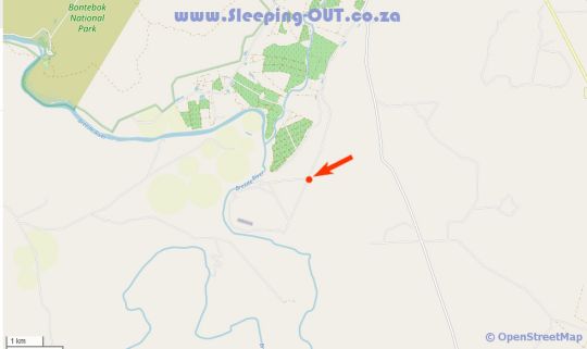 Map The Gaia Sanctuary in Swellendam  Overberg  Western Cape  Zuid-Afrika