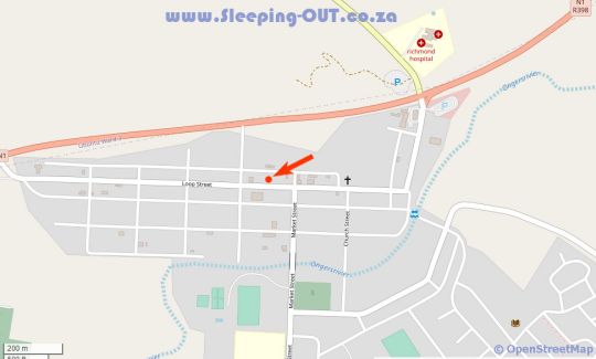 Map Anra Rusgenot in Richmond (NC)  Upper Karoo  Northern Cape  South Africa