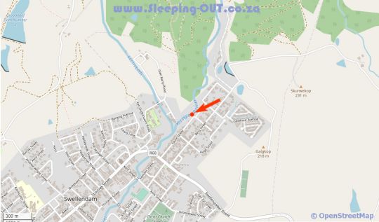 Map Riverside Country House in Swellendam  Overberg  Western Cape  Zuid-Afrika