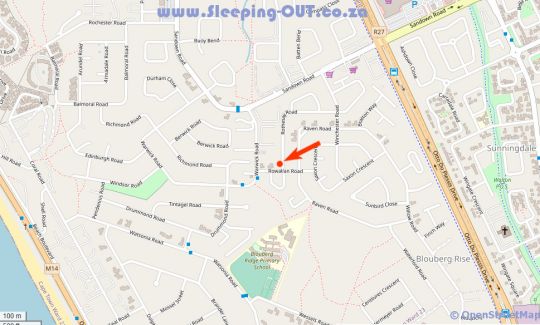 Map Sage Cottage West Beach in Bloubergstrand  Blaauwberg  Kaapstad  Western Cape  Zuid-Afrika