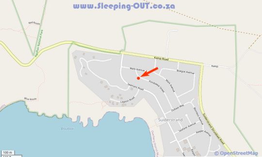 Map Bachelor pad in Agulhas  Overberg  Western Cape  South Africa