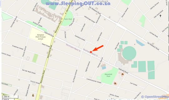 Map LiorGil Accommodation in Kempton Park  Ekurhuleni (East Rand)  Gauteng  Zuid-Afrika