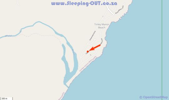 Map Tinley Manor Beach House in Tinley Manor  North Coast (KZN)  KwaZulu Natal  Suid-Afrika