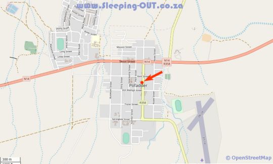 Map Pofadder Hotel in Pofadder  Green Kalahari  Northern Cape  South Africa