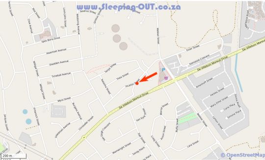 Map Picasso Guest Cottage in Moreleta Park  Pretoria East  Pretoria / Tshwane  Gauteng  Zuid-Afrika