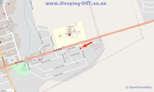 Map Kuruman Lodge in Kuruman  Kalahari  Northern Cape  Suid-Afrika
