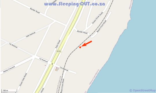 Map Whales Tail in Sea Park  South Coast (KZN)  KwaZulu Natal  Afrique du Sud