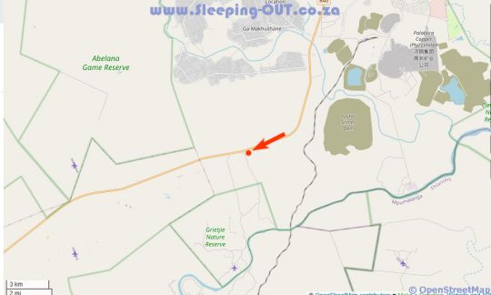 Map Bundox River Lodge in Grietjie Game Reserve  Valley of the Olifants  Limpopo  South Africa