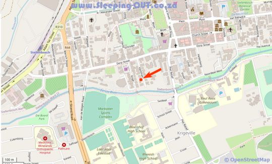 Map Rozenburg Guest House in Stellenbosch  Cape Winelands  Western Cape  Südafrika