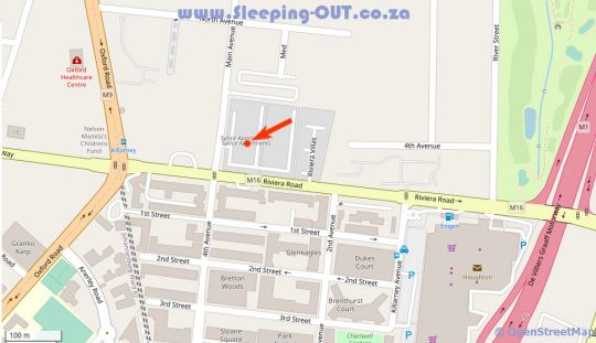 Map Splice Apartments in Killarney  Johannesburg East  Johannesburg  Gauteng  Südafrika