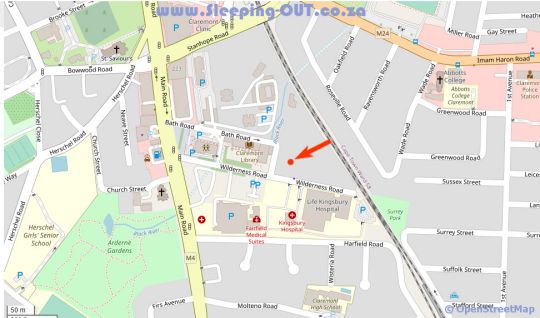 Map The Quadrant Penthouse Apartment  A406 in Claremont  Southern Suburbs (CPT)  Cape Town  Western Cape  South Africa