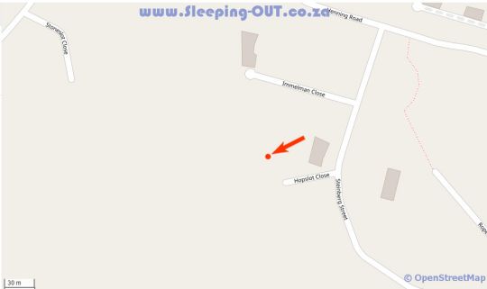 Map Hopslot Villa in Mossel Bay  Garden Route  Western Cape  Südafrika