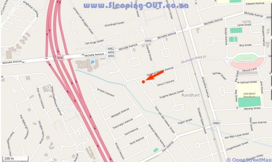 Map StaySure Guesthouse in Randhart  Alberton  Ekurhuleni (East Rand)  Gauteng  South Africa