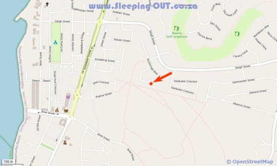 Map Dunes Waves and Shells Selfcatering Units in Langebaan  West Coast (WC)  Western Cape  Afrique du Sud