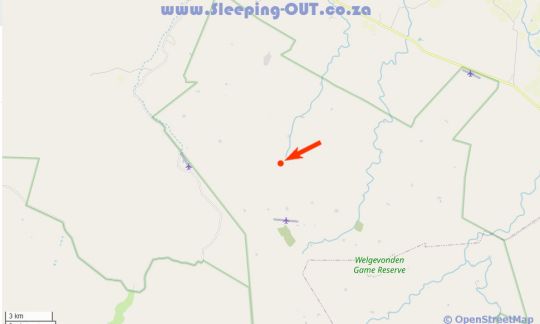 Map Ndlovu Safari Lodge in Welgevonden Game Reserve  Waterberg  Bushveld  Limpopo  South Africa