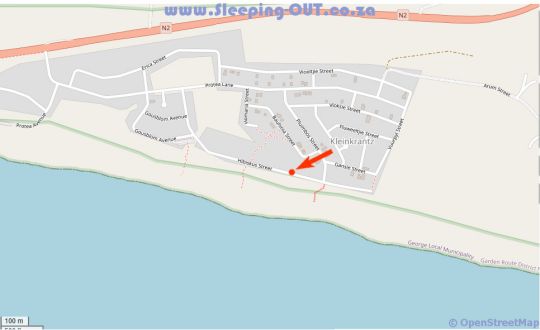 Map Bella Vista Villa in Wilderness  Garden Route  Western Cape  Afrique du Sud