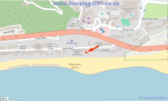 Map Frida On The Beach in Wilderness  Garden Route  Western Cape  Zuid-Afrika
