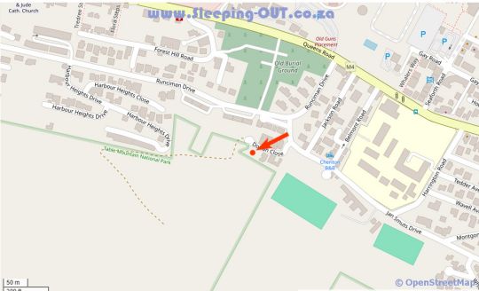 Map Arc Guest House in Simon's Town  False Bay  Kapstadt  Western Cape  Südafrika