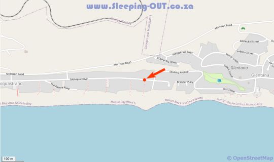 Map Glentana Beach Villa in Great Brak River  Garden Route  Western Cape  Südafrika