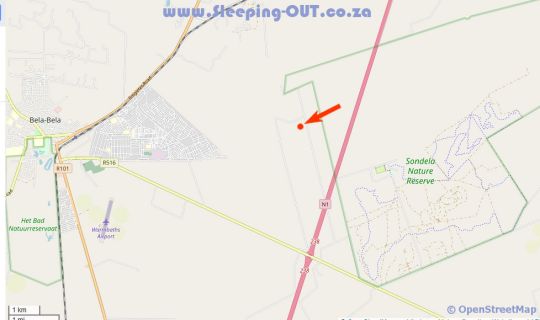 Map VlakkiesKraal Guest Farm in Bela Bela  Bushveld  Limpopo  Suid-Afrika