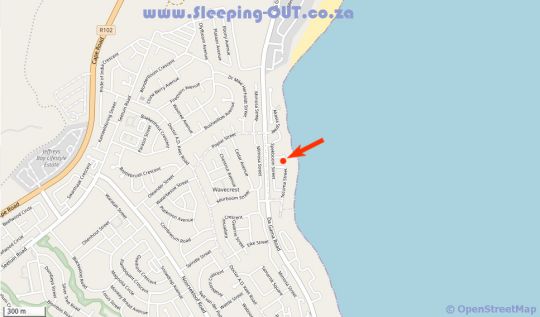 Map At The Waves in Jeffreys Bay  Cacadu (Sarah Baartman)  Eastern Cape  Suid-Afrika