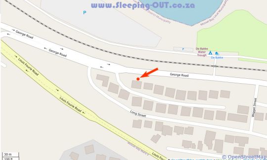 Map 97 De Bakke Terrace in Mossel Bay  Garden Route  Western Cape  Südafrika