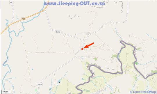 Map Rusplaas Guest Farm in Fouriesburg  Thabo Mofutsanyana  Free State  Südafrika