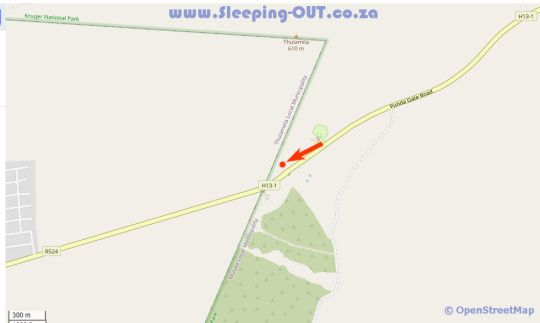 Map SleepOver Punda Maria Gate in Balule Nature Reserve  Greater Kruger Park  Kruger National Park (LIM)  Limpopo  Afrique du Sud
