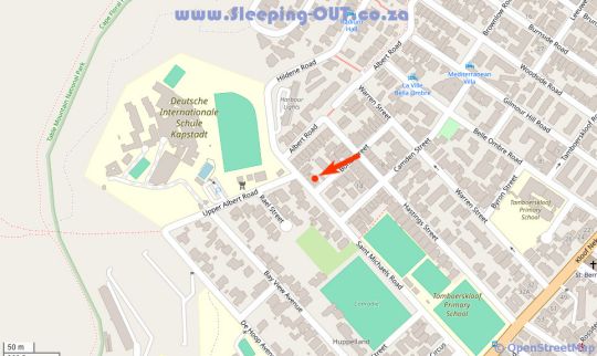 Map Tamboerskloof Luxury Apartments in Tamboerskloof  City Bowl  Cape Town  Western Cape  South Africa