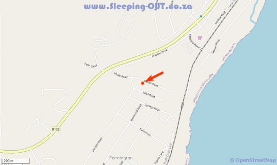 Map Breeze  Bliss Beach House in Pennington  South Coast (KZN)  KwaZulu Natal  South Africa
